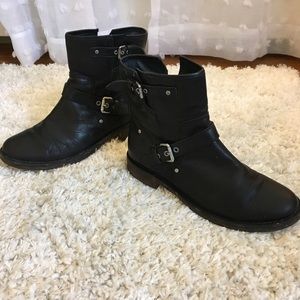 ✨UGG AUSTRALIA✨ MOTORCYCLE BOOTS BLACK LEATHER